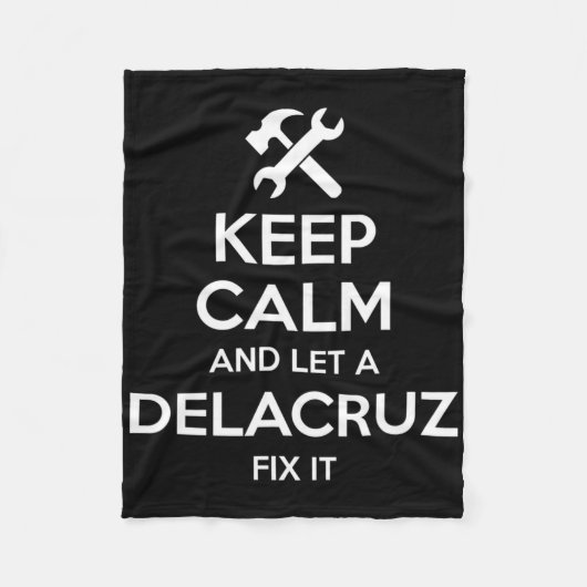 Delacruz Funny Achternaam Verjaardag Family Tree R Fleece Deken (Voorkant)