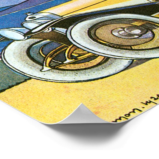 Delage ~  automatische advertentie poster (Hoek)