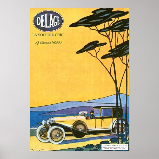 Delage ~  automatische advertentie poster (Voorkant)