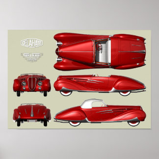 Delahaye 165 Figoni et Falaschi Poster