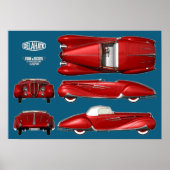 Delahaye 165 Figoni et Falaschi Poster (Voorkant)