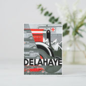 Delahaye ~ automatische reclame briefkaart (Staand voorkant)