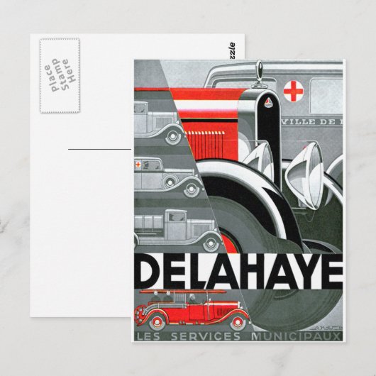 Delahaye ~  automatische reclame briefkaart (Voorkant / Achterkant)