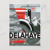 Delahaye ~  automatische reclame briefkaart (Voorkant)