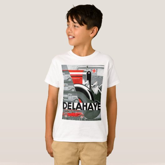 Delahaye ~  automatische reclame t-shirt (Voorkant volledig)