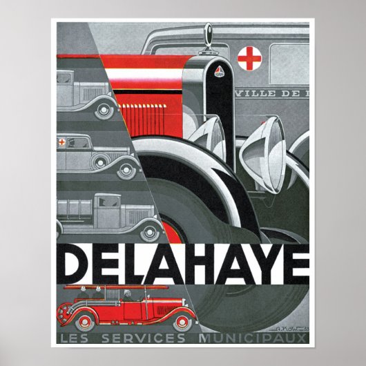 Delahaye Automobile and  Art Poster (Voorkant)