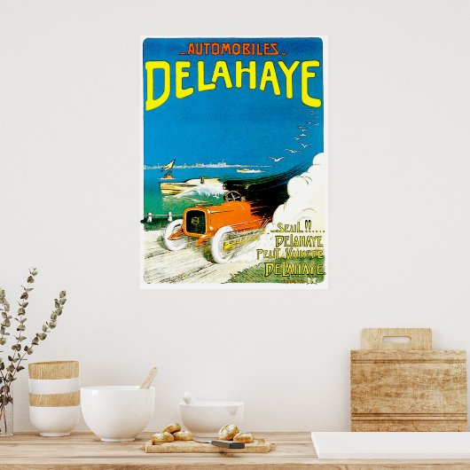 Delahaye-autoreclame. Poster (Keuken)