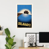 Delahaye - Poster Oude Auto (Thuiskantoor)