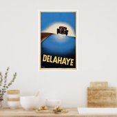 Delahaye - Poster Oude Auto (Keuken)