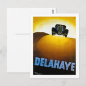 Delahaye -  reclame briefkaart (Voorkant / Achterkant)