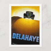Delahaye -  reclame briefkaart (Voorkant)