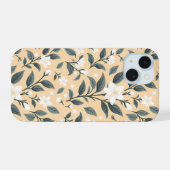 Delaicate jasmijn bloempatroon iPhone 15 case (Achterkant horizontaal)
