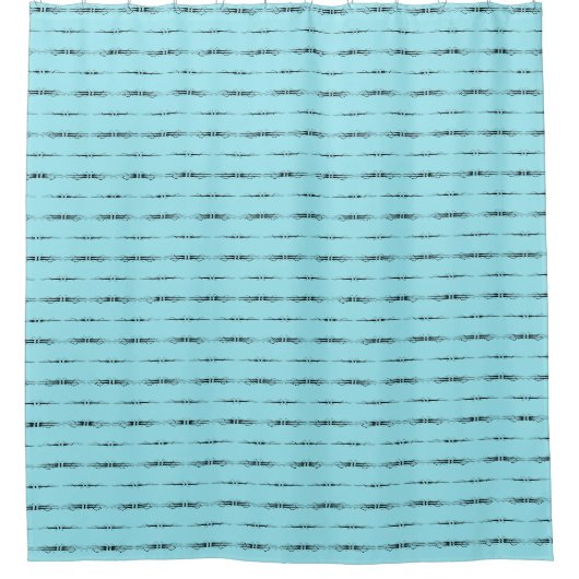 Delaicate Luxe Patroon Turquoise Douchegordijn (Voorkant)