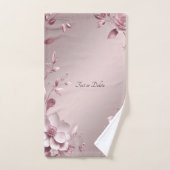 Delaicate Roze Bloemenset Handdoeken (Handdoek)