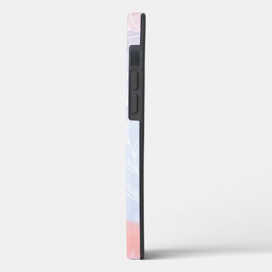 Delaicate Roze en Blauwe Abstracte Waterverf Vorm Case-Mate iPhone Case (Achterkant / Links)