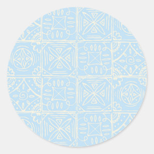 Delaicate tegel naadloos patroon in Amalfi-stijl Ronde Sticker