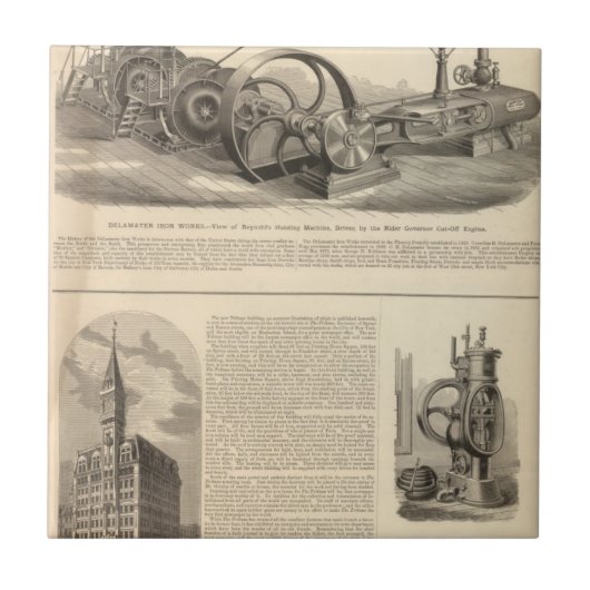 Delamater Iron Works Tegeltje (Voorkant)