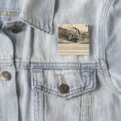 Delamater Iron Works Vierkante Button 5,1 Cm (In situ)