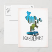Delamere Forest Cheshire Engeland kaart (Voorkant / Achterkant)