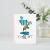 Delamere Forest Cheshire England kaart (Staand voorkant)