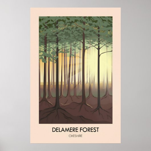 Delamere Forest Reisposter Poster (Voorkant)