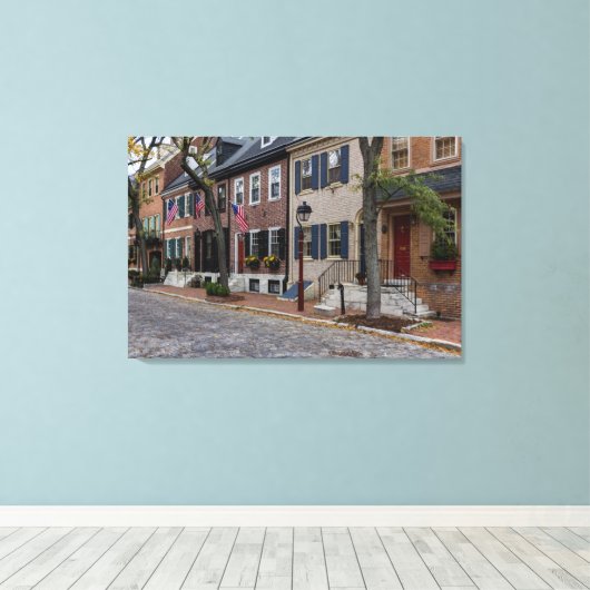 Delancy Street Philadelphia Canvas Afdruk (Insitu (Houten vloer))