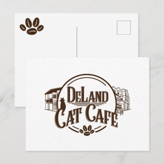 DeLand Cat Cafe Briefkaart (Voorkant / Achterkant)