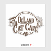 DeLand Cat Cafe LOGO grote sticker (Vel)