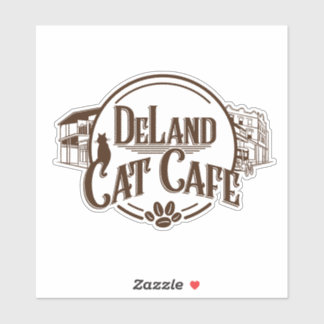 DeLand Cat Cafe LOGO grote sticker