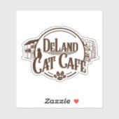DeLand Cat Cafe LOGO Sticker (Vel)