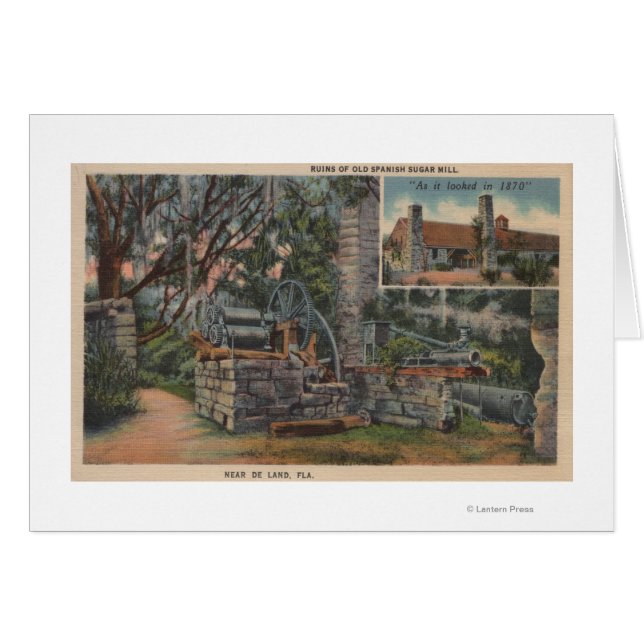 Deland, FL - Ruins of Old Spanish Sugar Mill (Voorkant Horizontaal)