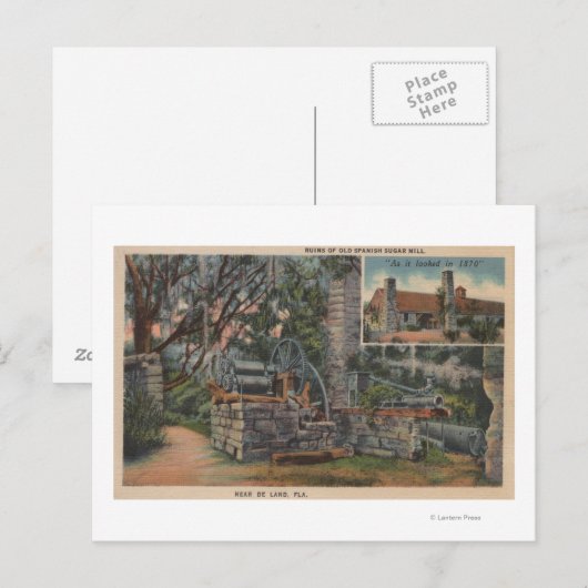 Deland, FL - Ruins of Old Spanish Sugar Mill Briefkaart (Voorkant / Achterkant)