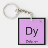 Delaney Name Chemistry Element Periodic Table Sleutelhanger (voorkant)