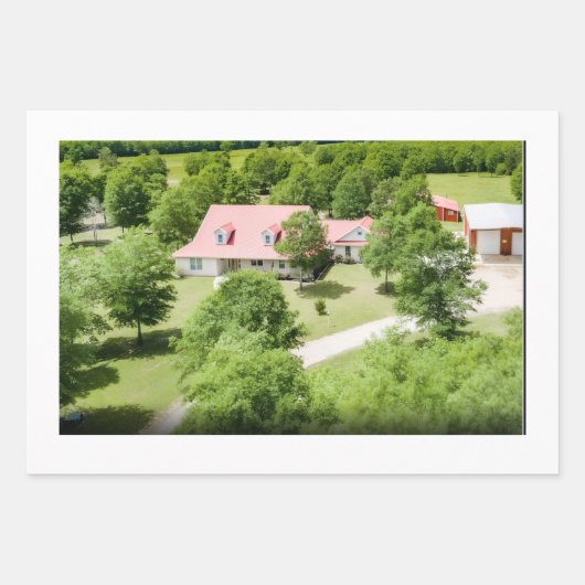 Delaney Ranch Wrapping Paper Flat Sheet Set van 3 (Voorkant 3)