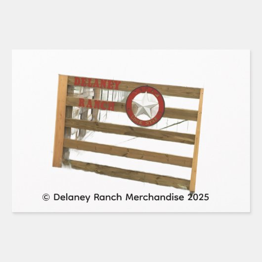 Delaney Ranch Wrapping Paper Flat Sheet Set van 3 (Voorkant)