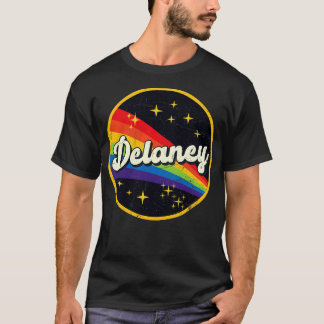 Delaney regenboog in ruimte  grunge stijl t-shirt