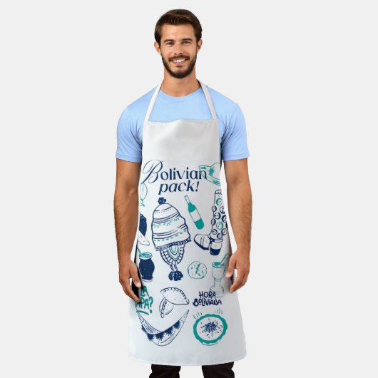 Delantal All-Over Print Apron Schort (Gedragen)