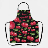 Delantal con estampado integral de cerezas schort (Voorkant)