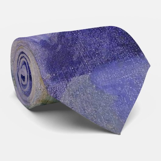 Delaunay Claasic Abstract Art Schilderen Blauw Gro Stropdas (Opgerold)