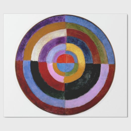 Delaunay Claasical Abstract Art Painting Disk Cadeaupapier (Vlak)