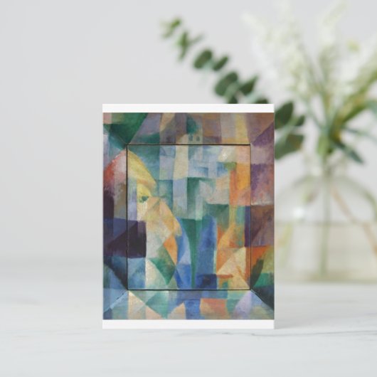 Delaunay Claasical Abstract Art Painting Windows Briefkaart (Staand voorkant)