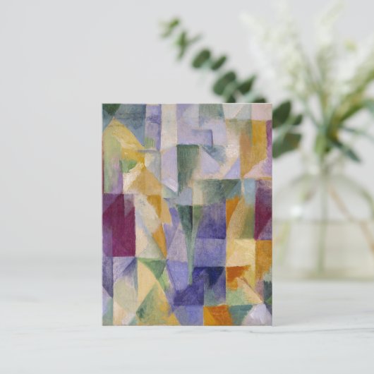 Delaunay Claasical Abstract Art Painting Windows Briefkaart (Staand voorkant)