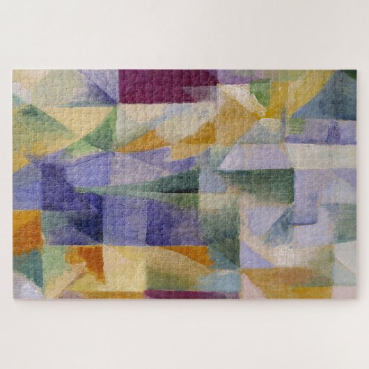 Delaunay Claasical Abstract Art Painting Windows Legpuzzel (Horizontaal)