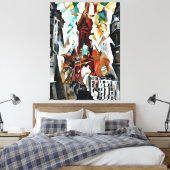 Delaunay - De Rode Toren Canvas Afdruk (Insitu (Slaapkamer))