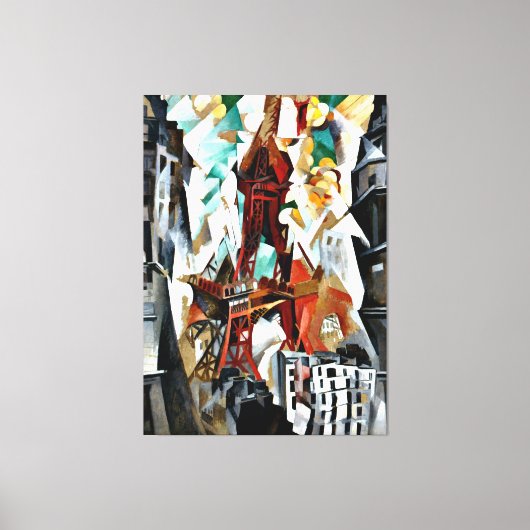 Delaunay - De Rode Toren Canvas Afdruk (Voorkant)