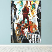 Delaunay - De Rode Toren Canvas Afdruk (Insitu (Houten vloer))