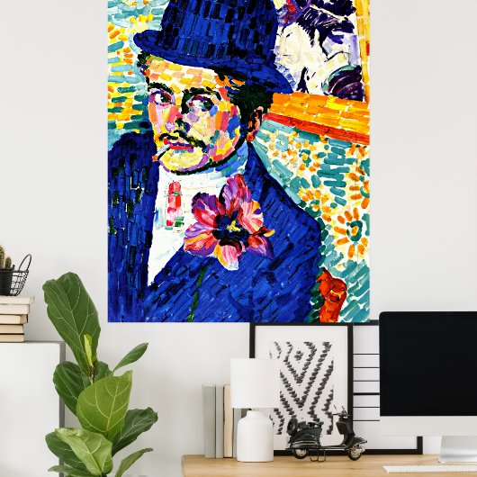 Delaunay - Man met een Tulp, kunst, Poster (Thuiskantoor)