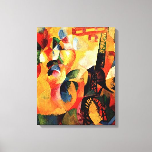 Delaunay - Zon, Toren, Vliegtuig Canvas Afdruk (Voorkant)