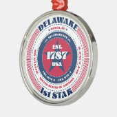 Delaware 1st State Christmas Ornament (Links)