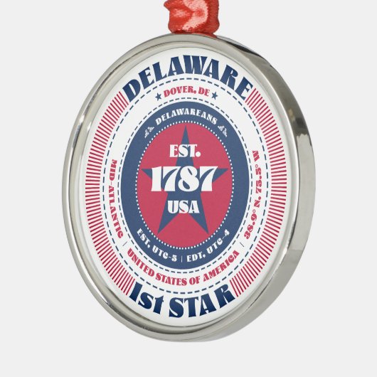 Delaware 1st State Christmas Ornament (Links)
